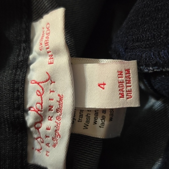 Isabella  Maternity Skinny Dark Wash Maternity Jeans Size 4 - Picture 7 of 8